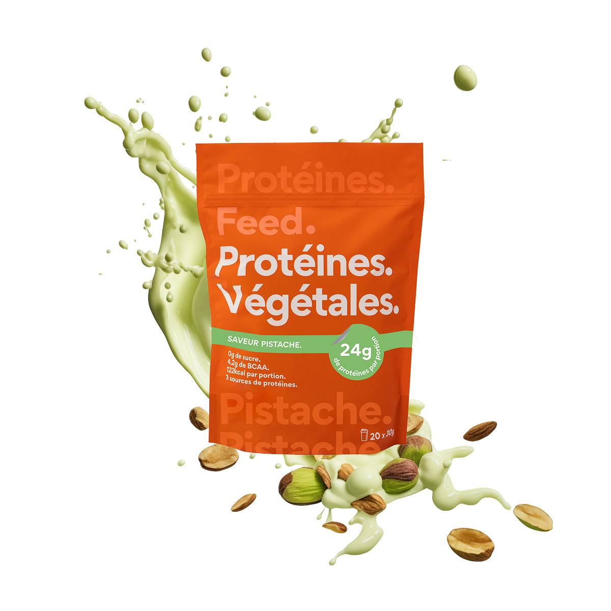 Pack 3 sachets. Vegetable protein.