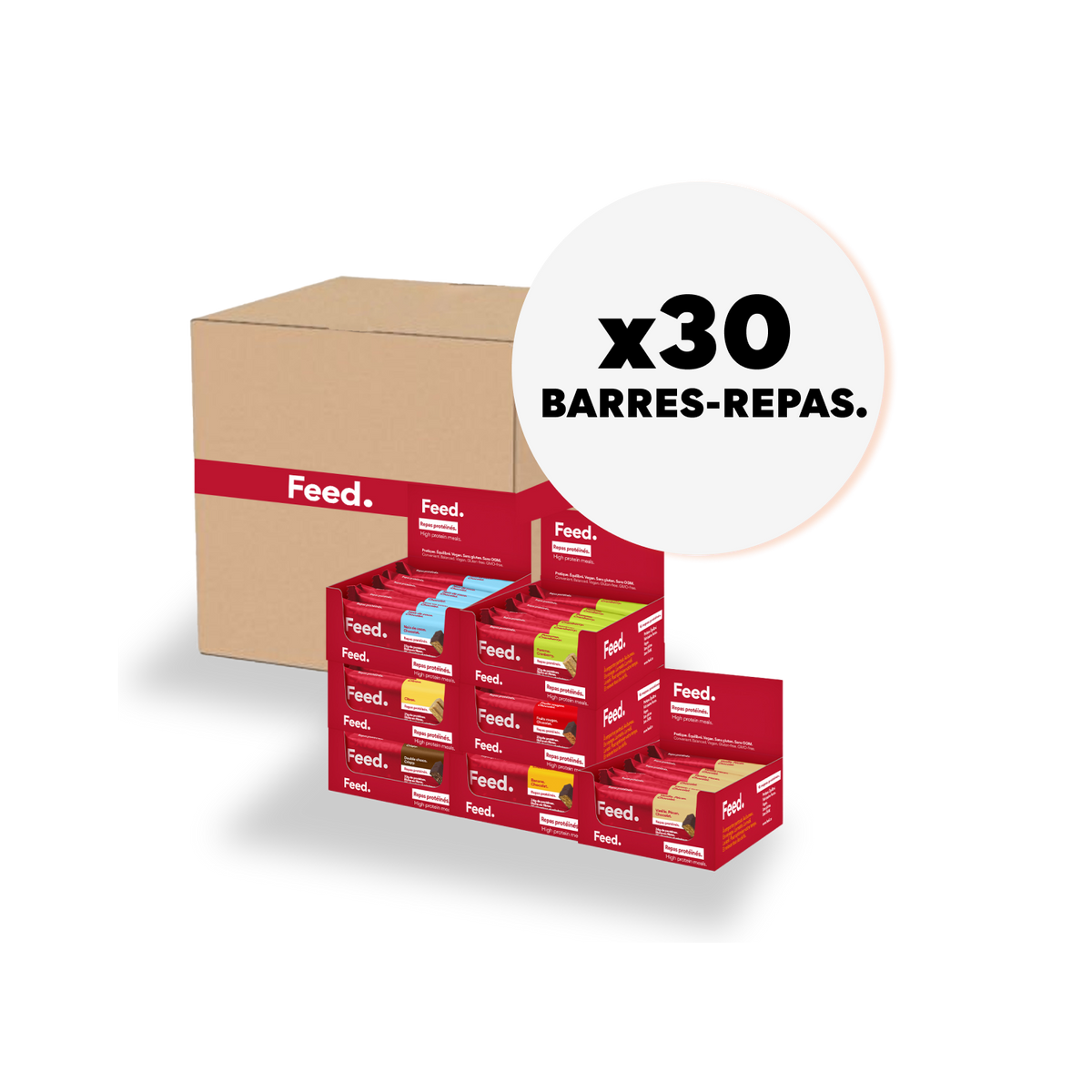 Large format 30 protein meals.