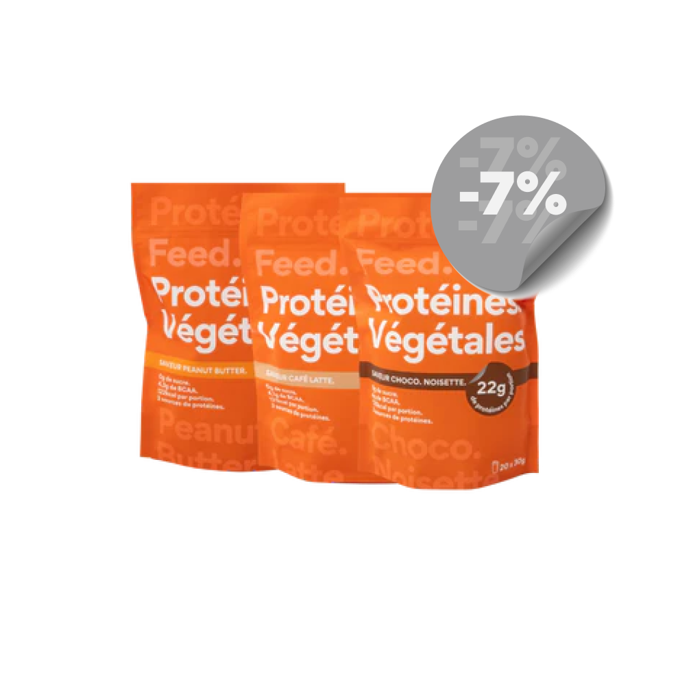 Pack 3 sachets. Vegetable protein.