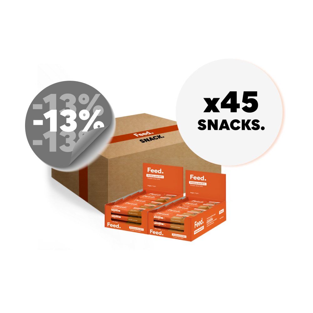 Large format 45 protein snacks. Coated.